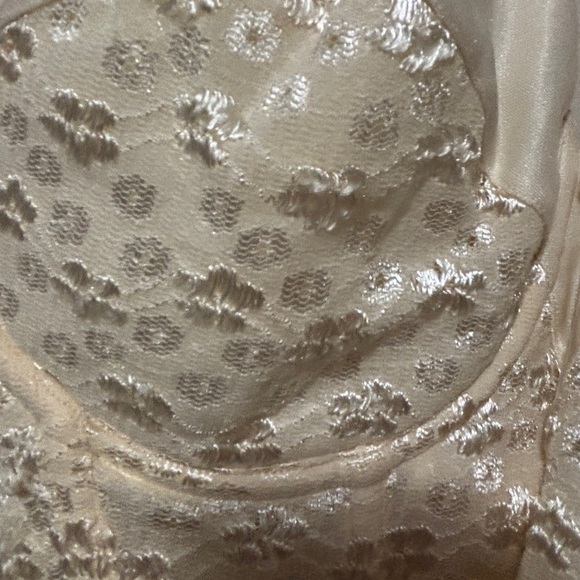 Strapless Bra Bustier 40B. Ivory Floral Lace. SKU 4 - Picture 8 of 8